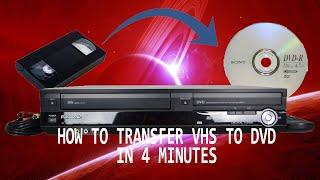 LEARN HOW TO RECORD VHS TO DVD IN JUST 4 MINUTES - VHS TO DVD TRANSFER TUTORIAL