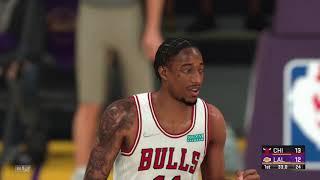 NBA 2k22 ps4 gameplay Los Angeles Lakers vs Chicago Bulls