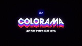 Rainbow Retro Title in After Effects  70s & 80s vintage film text look