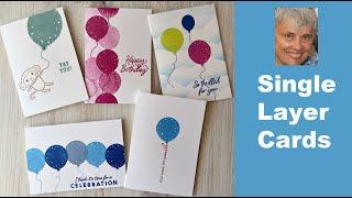 Quick Birthday Cards Using Only Stamps Ink & Note CardsMake a Bunch to Have on Hand