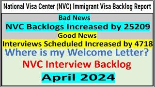Where is my NVC Welcome Letter?  NVC Visa Interview Backlog  NVC Backlog Report April 2024