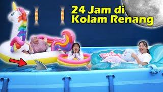 24 JAM DI KOLAM RENANG  GAWAT RERE DI KOLAM MINI KETAKUTAN ADA HIU