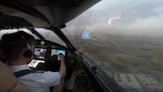 New Cockpit View - EXTREME  Crosswind landing at Beijing