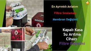 Kapalı Kasa Su Arıtma Cihazı Filtre Değişimi Bağlantıları Membran Değişimi ve Filtrelerin Sırası