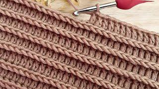 كروشية غرزة كوفية رجالى مميزة وسهله جداا للمبتدئين EASY CROCHET SCARF FOR BEGINNER