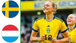 Sweden vs Luxembourg  Highlights  Womens Euro Qualifiers 29-10- 2024