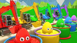 Surprise Eggs Kids Song  Learn Colors  Humpty Dumpty Song  Baby Nursery Rhymes & Kids Songs