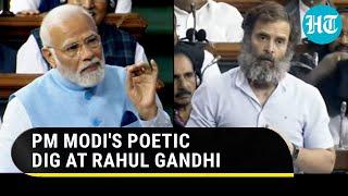 PM Modi jibes Rahul Gandhis Adani speech Mocks jubilant ecosystem  Watch