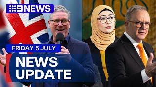 UK’s new likely PM Political fallout over Fatima Payman resignation  9 News Australia