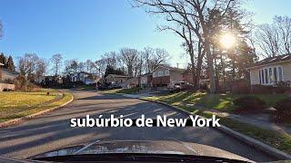 Dirigindo nos Subúrbios de New York  Domingo de manhã em Long Island