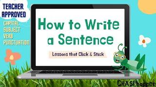 How to Write a Sentence for Kids   Using Capitals Subject Verb and Punctuation