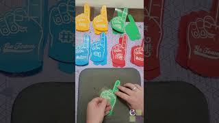 Super Bowl Football Party Favor  Foam Finger Candy Holder with Cricut