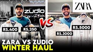 Zara vs Zudio Winter Haul 2024-25  Winter Haul For Indian Men  BeYourBest Fashion San Kalra