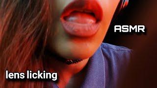 ASMR  LENS LICKING  MOUTH SOUNDS  LENS CLEANING