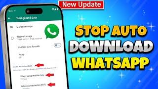 How to stop auto download in WhatsApp 2024  New Update  How to Off Auto Download in Whatsapp