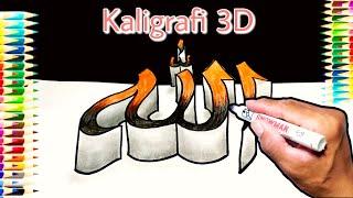 Membuat Kaligrafi 3D Mudah  Gambar 3D  Drawing Art 3D