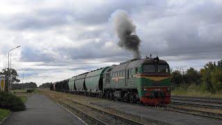 Запуск дизеля тепловоза М62  Diesel locomotive M62 engine start up