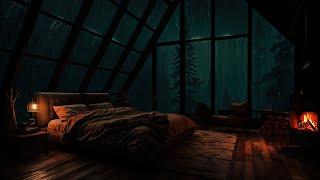  Rain and Fireplace Sounds - The Secret to Good Sleep in a Warm Bedroom