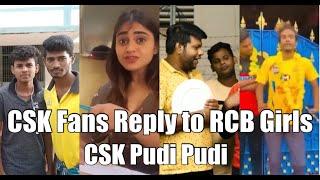 CSK Fans reply to RCB girls  Compilation  Chennai Pullingo  RCB️  CSK  Graphix X