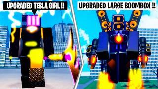 UPGRADED TESLA GIRL y ENGINEER TELESCOPE ShowCase  l Roblox Skibidi Toilet Super Box Siege Defense