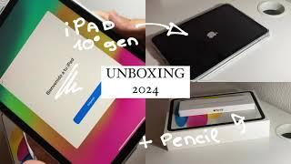 unboxing  iPad 10th Generation 2022 Silver 64GB + Apple Pencil️ aesthetic