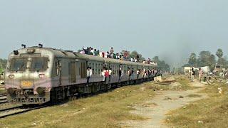 Indian Railway  People Risking Their Life By Traveling On Roof Of Train.