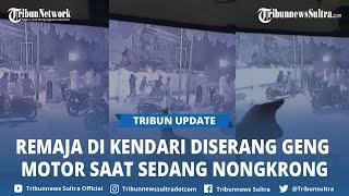 Video Rekaman CCTV Geng Motor Serang Remaja Sedang Nongkrong di Wuawua Kendari Sulawesi Tenggara