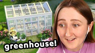 i am obsessed with building greenhouses in the sims