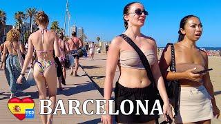  BARCELONA HOT SUMMER BEACH SPAIN 2023 FULL TOUR