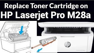 Remove or Replace Toner Cartridge from HP M28a Laserjet Printer step by step Tutorial