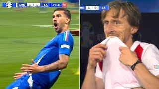  Luka Modric Reaction to Italys Mattia Zaccagni Last Minute Goal vs Croatia   Euro 2024