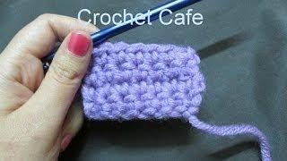 دروس تعليم الكروشيه للمبتدئين الدرس 3  كروشيه غرزة الحشو  Crochet Cafe