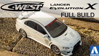 124 Mitsubishi C-West Lancer Evolution X. Full build. Aoshima 058978