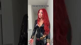 All cosplayers can relate  #latex #cosplay #blackwidow