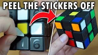 We are OFFICIALLY Peeling Stickers now... Rubiks Coach Cube