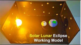 solar lunar eclipse working model   science project - diy  howtofunda @craftpiller