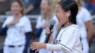 #MaleaEmma 7 yo singing National Anthem at San Diego Padres game