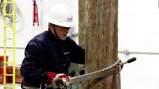 Lineman Training Climbing Techniques for a Beginning Student