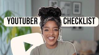 NEW YOUTUBER checklist -  everything you need to become a YouTuber