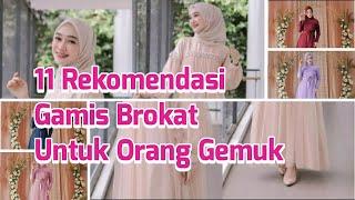 11 Rekomendasi Gamis Brokat Untuk Orang Gemuk