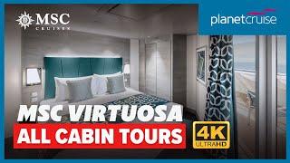 All Cabin Tours on MSC Virtuosa  Planet Cruise