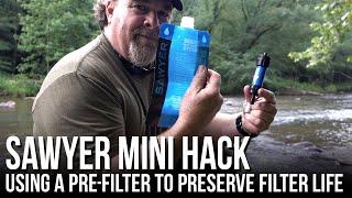 Sawyer Mini Water Filter Hack Using a Pre-Filter