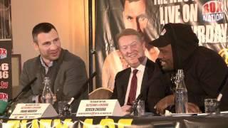 VITALI KLITSCHKO v DERECK CHISORA FULL UN-CUT PRESS CONFERENCE  iFILM LONDON