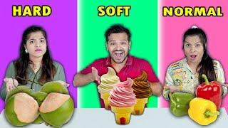 Hard VS Soft VS Normal Food Eating Challenge  Hungry Birds