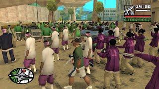 The Biggest Gang War in GTA San Andreas - Ballas vs Grove vs Vagos