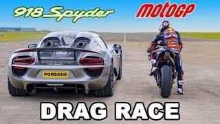 Porsche 918 Spyder v Red Bull MotoGP Bike DRAG RACE