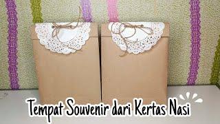 CARA BUNGKUS SOUVENIR DARI KERTAS NASI  DIY Paper Bag