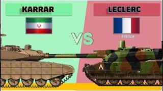 Karrar  vs Leclerc Tank comparison  Iran vs France