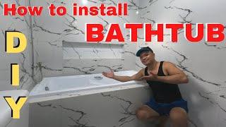 PAANO MAGKABIT NG BATHTUB  HOW TO INSTALL BATHTUB STEP BY STEP