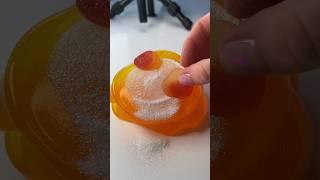 Satisfying Slime Sounds ASMR Peaches Mango Slime  Orange glue Slime